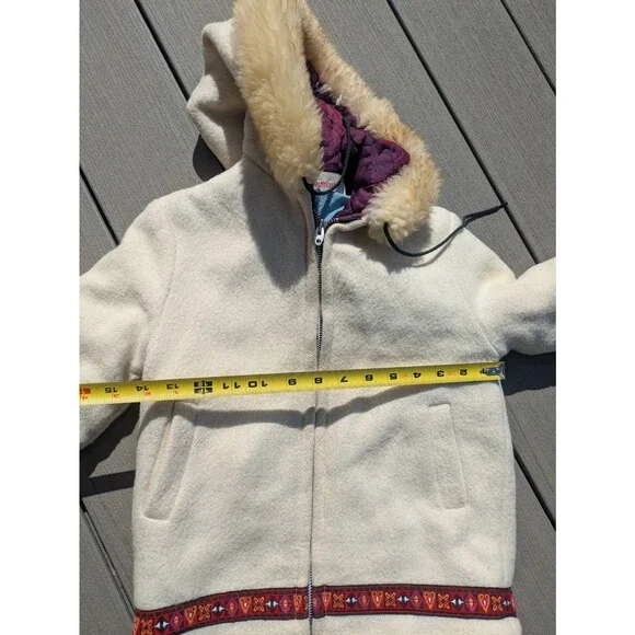 Vintage Hudson's Bay Wool Children's / Kids Parka Coat - "Baymart" 1970s Sz 8-10 - Picture 7 of 14